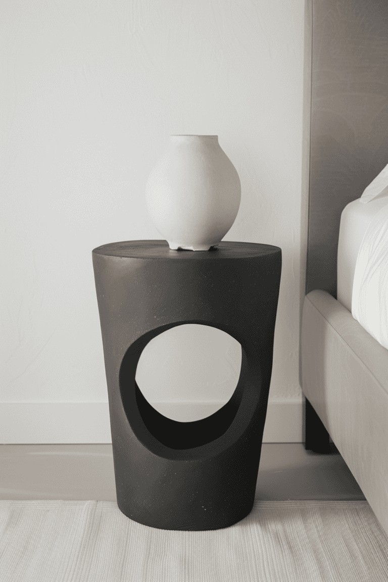 minimalist black nightstand ideas
