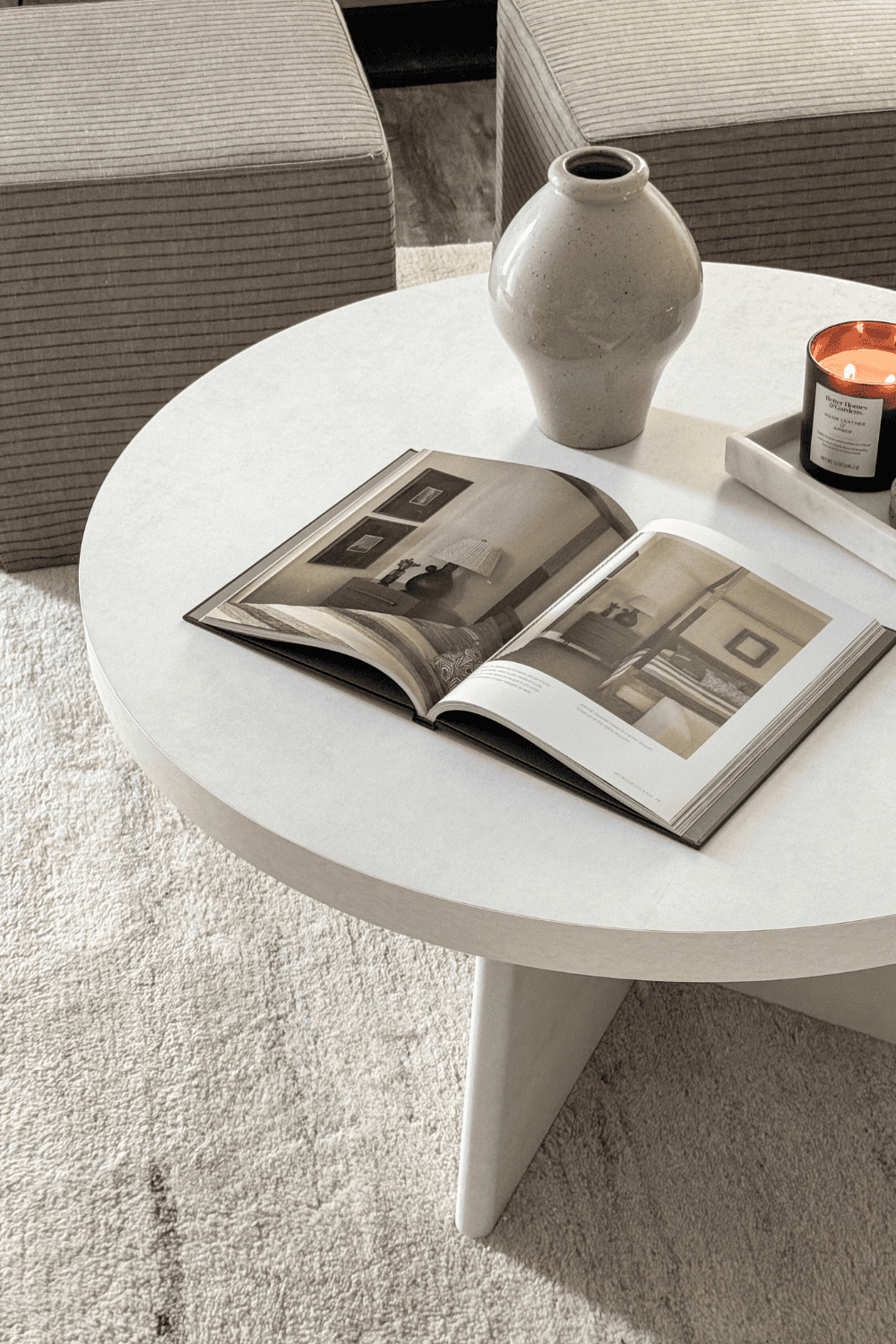 plaster coffee table